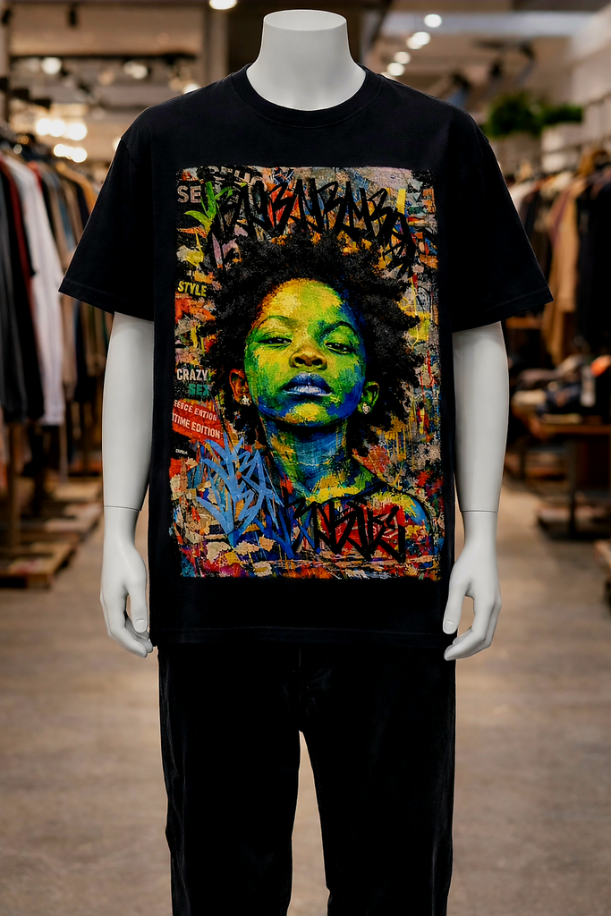 Street afro Graffiti art